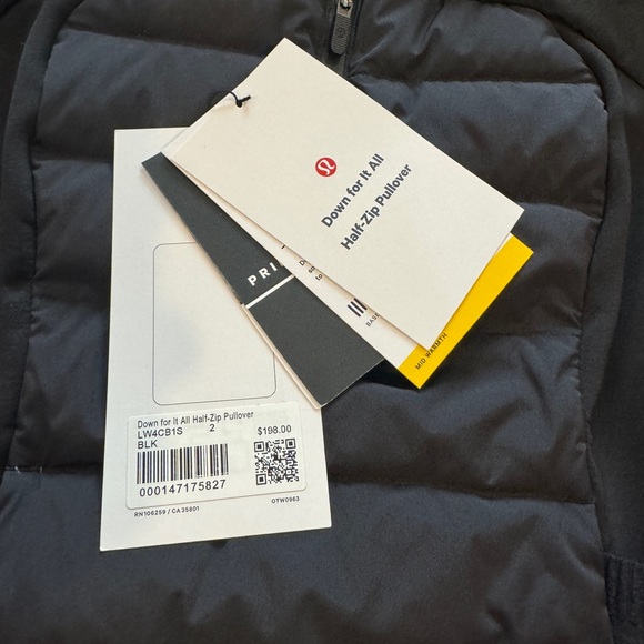 lululemon women's down for it all jacket half zip 2 - Picture 5 of 5